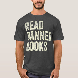 Vintag Bücher lesen, verbotene Bücher lesen - T-Shirt