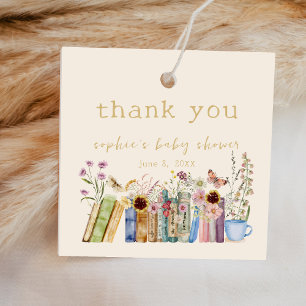 Vintag bucht eine neue Kapitel Babydusche Geschenkanhänger