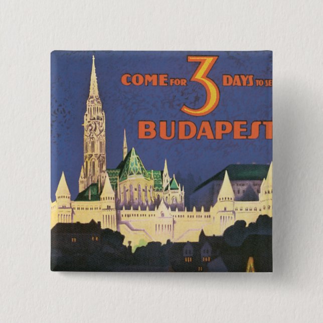 Vintag Budapest Button (Vorderseite)