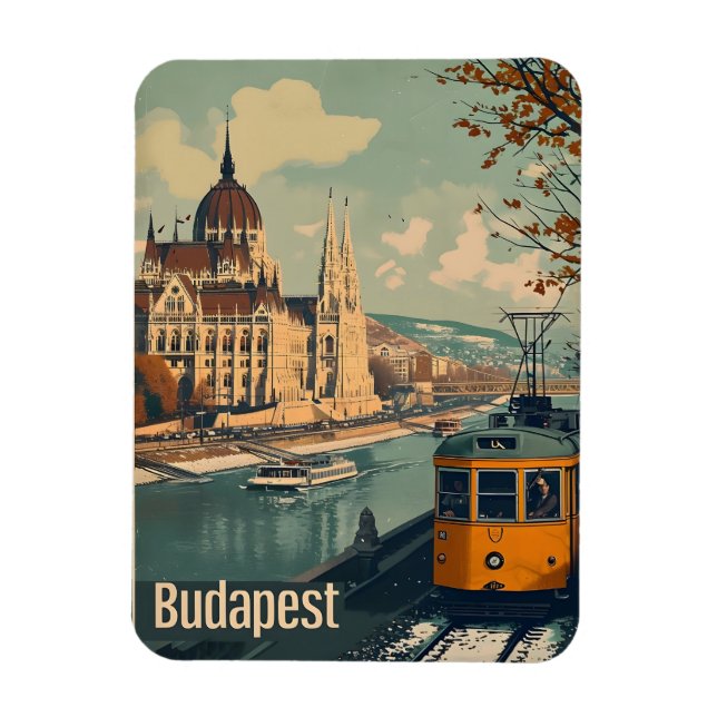 Vintag Budapest Magnet (Vertikal)