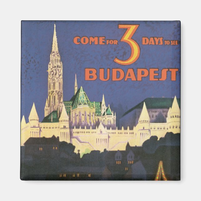 Vintag Budapest Magnet (Vorne)