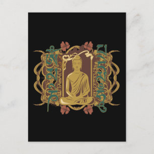 Vintag Buddha Mantra Postkarte