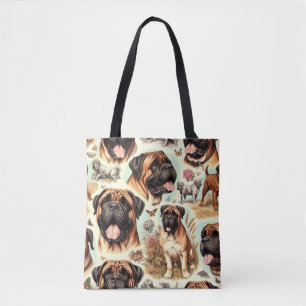 Vintag Bullmastiff Nahtlos Tasche