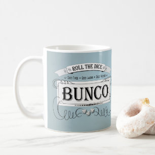 Vintag Bunco Player Dice Blue Kaffeetasse