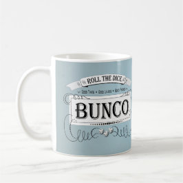 Vintag Bunco Player Dice Blue Kaffeetasse