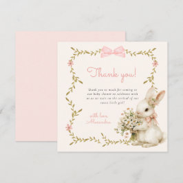 Vintag Bunny Baby Dusche Danke Karte