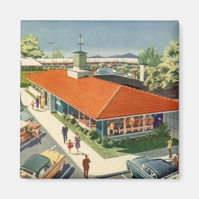 Vintag Business, 50er Family Restaurant Diner Magnet (Vorne)