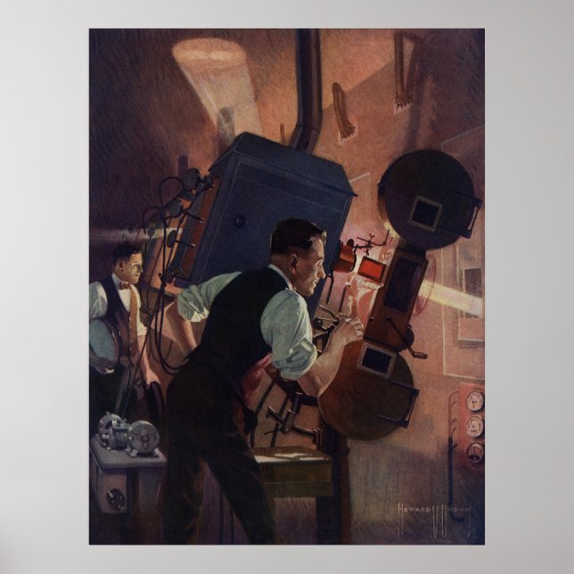 Vintag Business, Kinoprojektionist Poster (Vorne)