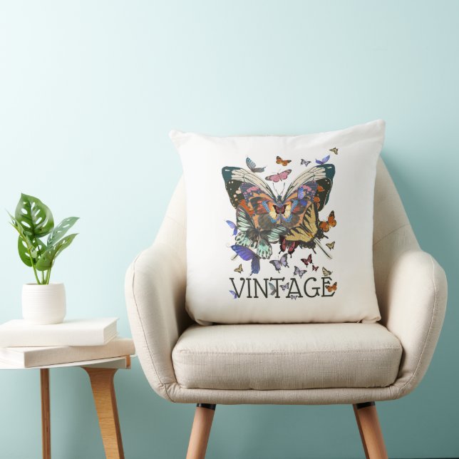 Vintag Butterfly Boho Throw Kissen (Stuhl )