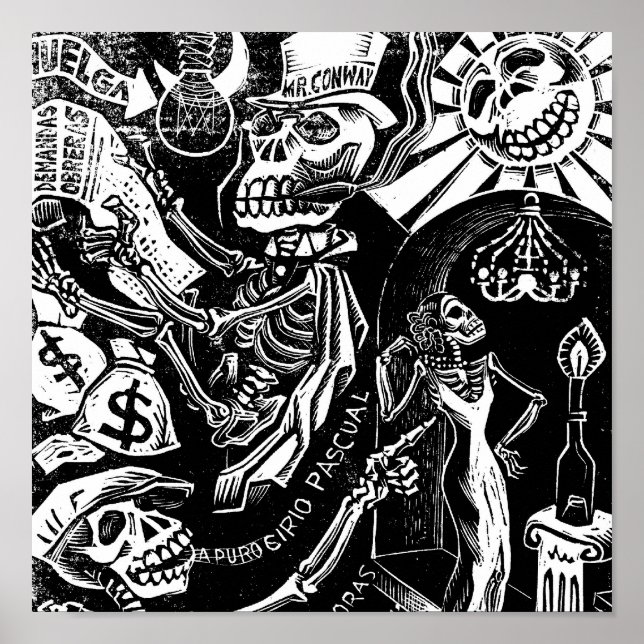 Vintag Calaveras. Circa 1936. Mexiko. Poster (Vorne)