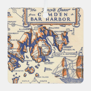 Vintag Camden Bar Harbour Ornament Aus Metall