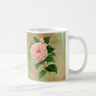Vintag Camellia, Französisch botanisch Kaffeetasse