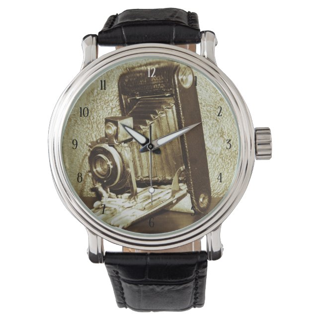 Vintag Camera-Foto Armbanduhr (Vorderseite)