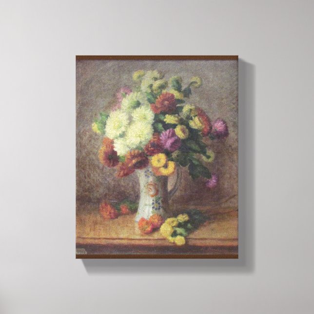 Vintag Camille Bouvagne A Bouquet Blume Leinwanddruck (Vorderseite)