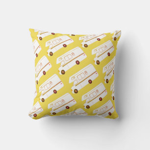 Vintag Camper RV Gelb Kissen