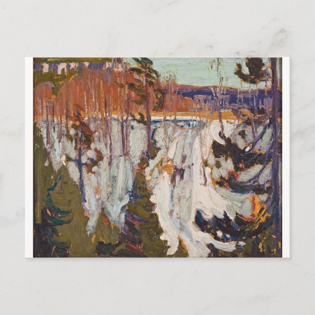 Vintag Canadian Tommy Thomson Snow Bank Postkarte (Vorderseite)