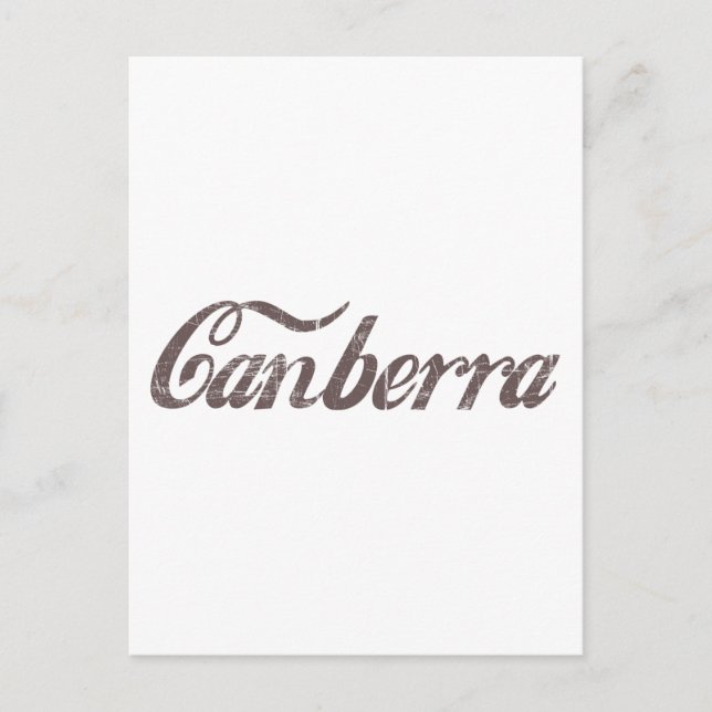 Vintag Canberra Postkarte (Vorderseite)
