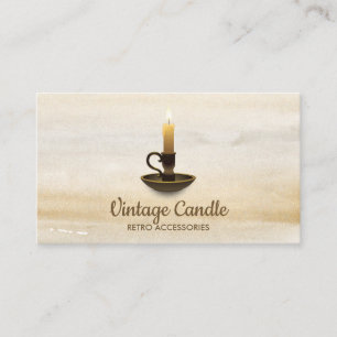 Vintag Candle Watercolor Boho Visitenkarte