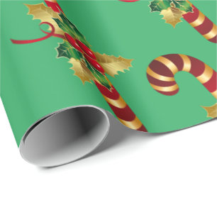 Vintag Candy Cane Weihnachten  Geschenkpapier