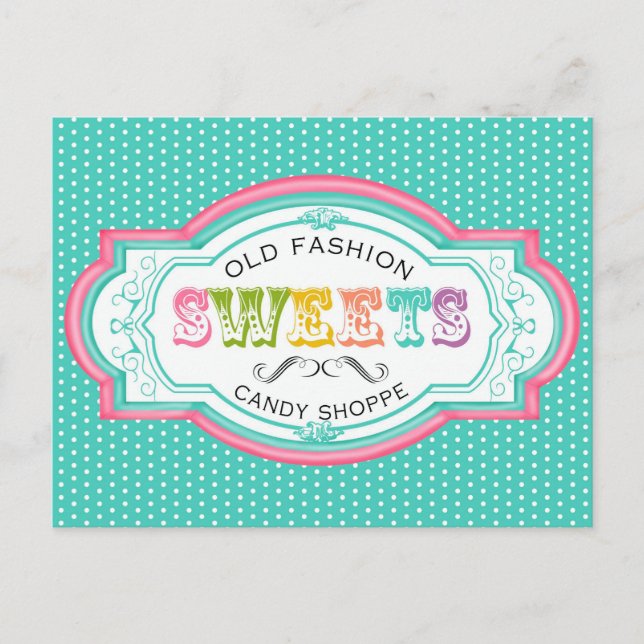 Vintag Candy Parlor Postkarte (Vorderseite)