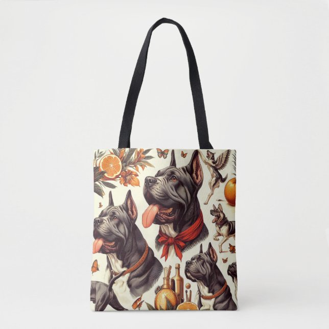 Vintag Cane Corso Illustration Tasche (Vorderseite)