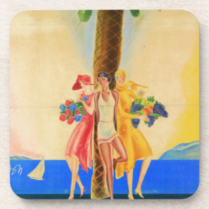Vintag Cannes French Travel Getränkeuntersetzer