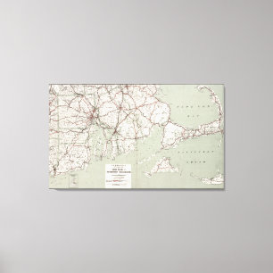 Vintag Cape Cod und Rhode Island Map (1917) Leinwanddruck