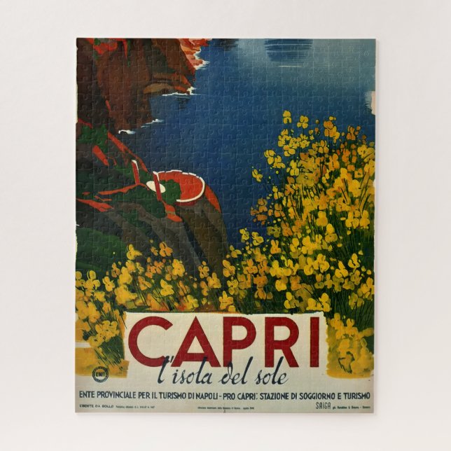 Vintag Capri L'Isola del Sole Italien (Vertikal)