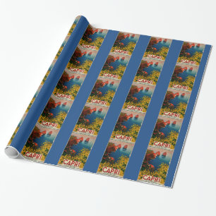 Vintag Capri L'Isola del Sole Italien Geschenkpapier