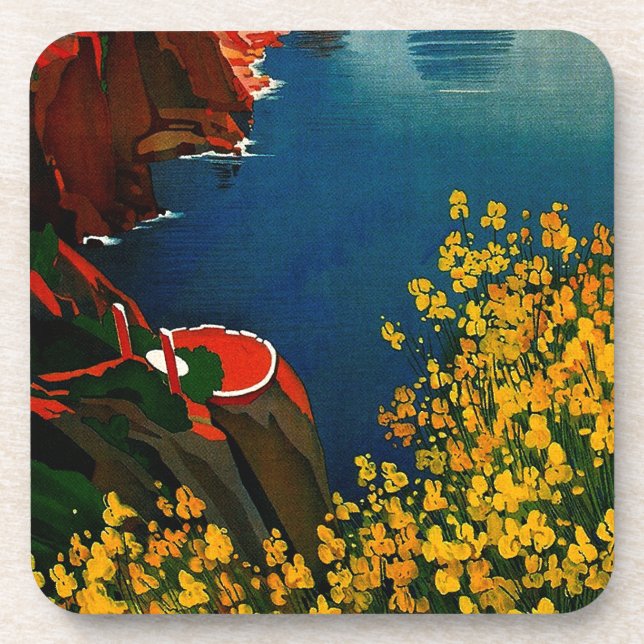 Vintag Capri L'Isola del Sole Italien Getränkeuntersetzer (Vorderseite)