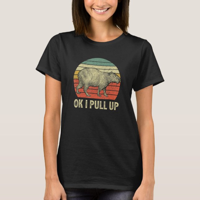 Vintag Capybara Ok I T-Shirt (Vorderseite)