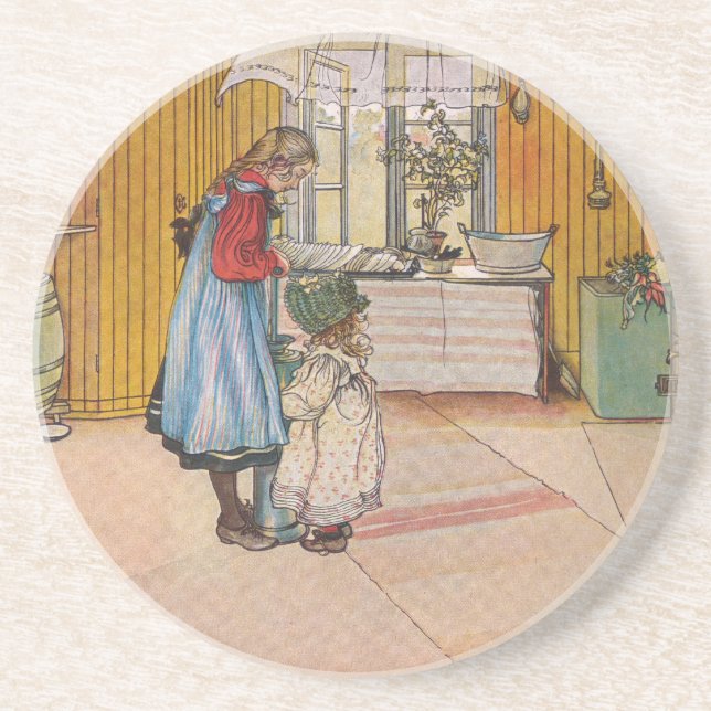 Vintag Carl Larsson Die Küche Getränkeuntersetzer (Vorne)