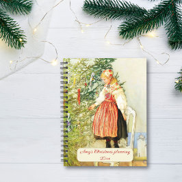 Vintag Carl Larsson Swedish Art Folk Christmas Notizbuch
