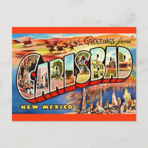 Vintag Carlsbad NM Postkarte