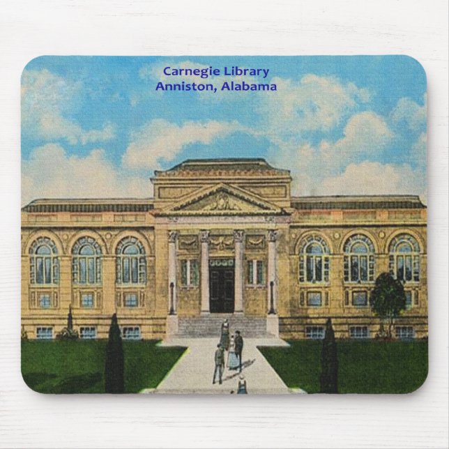 Vintag Carnegie Library Anniston Alabama Mousepad (Vorne)