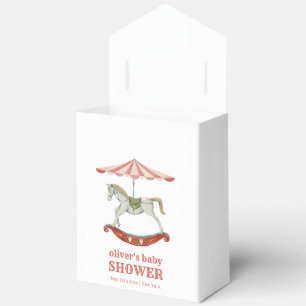 Vintag Carousel Carnival Circus Baby Dusche Geschenkschachtel