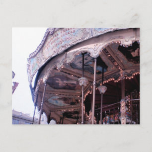 Vintag Carousel Postacrd Postkarte