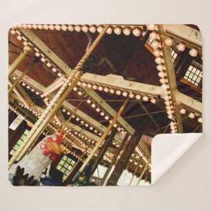 Vintag Carousel Rooster Sherpadecke