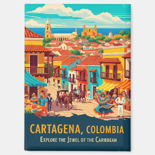Vintag Cartagena Kolumbien Magnet