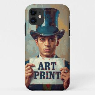 Vintag Cash Print Gentleman Mobile Case