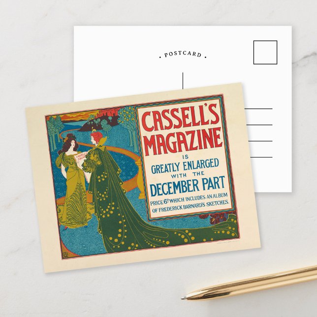 Vintag Cassellmagazin Dezember 1896 Postkarte (Von Creator hochgeladen)