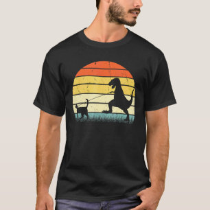 Vintag Cat Dinosaur Retro 60er 70er Style Kitten T-Shirt