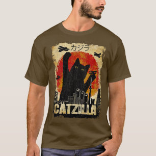 Vintag Catzilla tee Funny Kitten und Katze