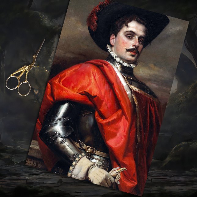 Vintag Cavalier Man Decoupage Tissue Paper Seidenpapier (Von Creator hochgeladen)