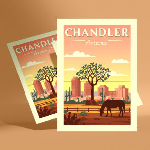 Vintag Chandler Arizona Postkarte