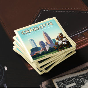 Vintag Charlotte North Carolina Magnet