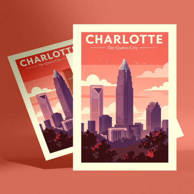 Vintag Charlotte North Carolina Postkarte (Von Creator hochgeladen)