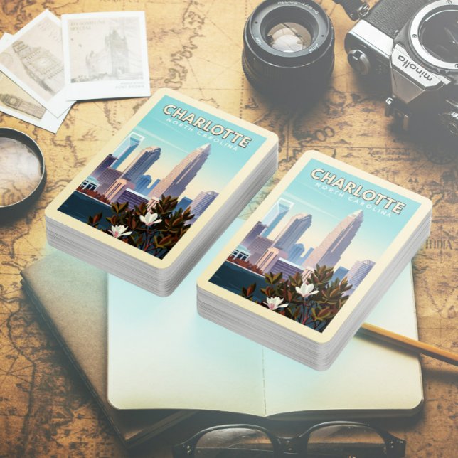 Vintag Charlotte North Carolina Spielkarten (Von Creator hochgeladen)