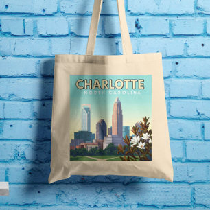 Vintag Charlotte North Carolina Tragetasche