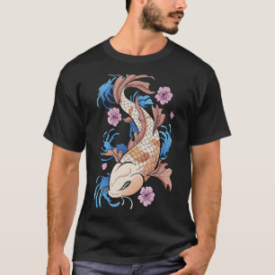Vintag Cherry Blossom I Japanischer Fisch I Koi Ca T-Shirt